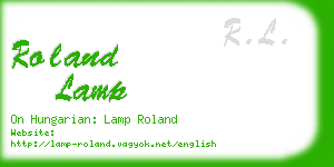 roland lamp business card